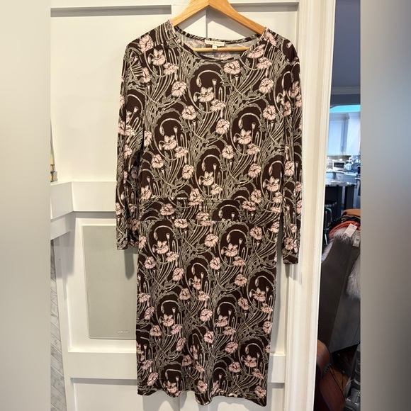 Tory Burch Dagny Silk Jersey Dress Sz L - Picture 4 of 16